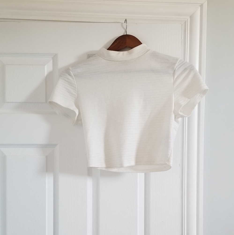 White crop top